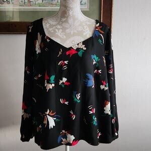 The Limited Long Sleeve Blouse Black 1X